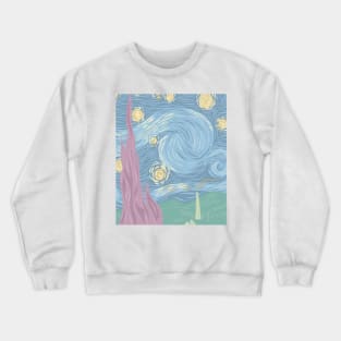 Pastel Starry Night Crewneck Sweatshirt